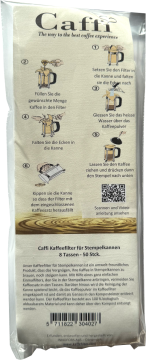 Caffi - Kaffeefilter für Stempelkannen, 8 Tassen, 50 Stk.