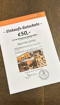 Einkaufs-Gutschein zum Einkauf im Laden