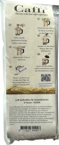 Caffi - Kaffeefilter für Stempelkannen, 8 Tassen, 50 Stk.