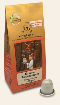 Espresso Temperamento, 10 Kapseln, Ristretto/Espresso (für das Nespresso-System)