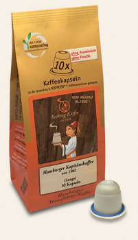 Hamburger Kapitänskaffee von 1902, 10 Kapseln, Lungo (für das Nespresso-System)